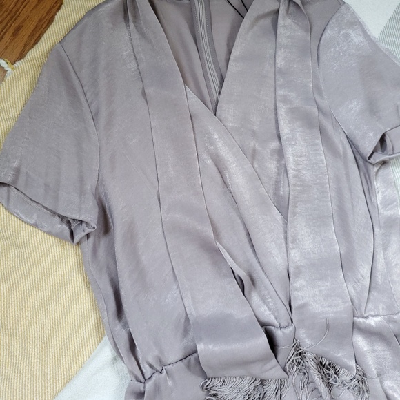 H by Halston jumpsuit champagne beige L - Picture 3 of 4